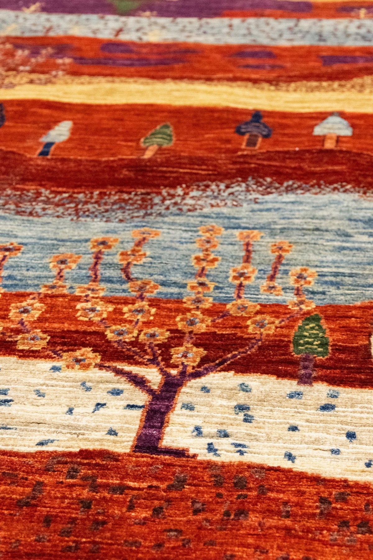Landscape Gabbeh Handwoven Tribal Rug, J86076