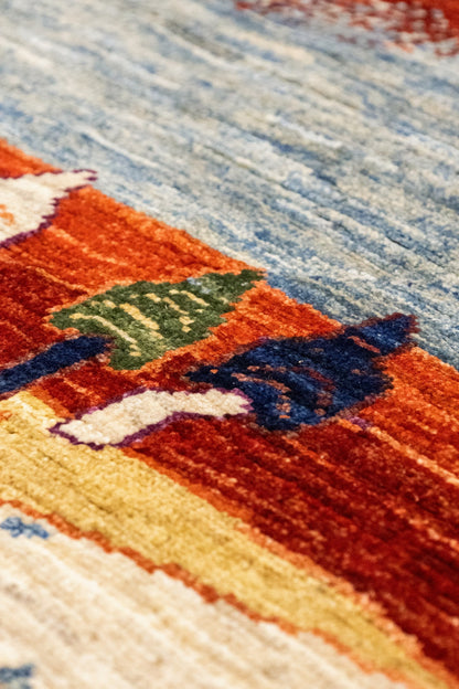 Landscape Gabbeh Handwoven Tribal Rug, J86076