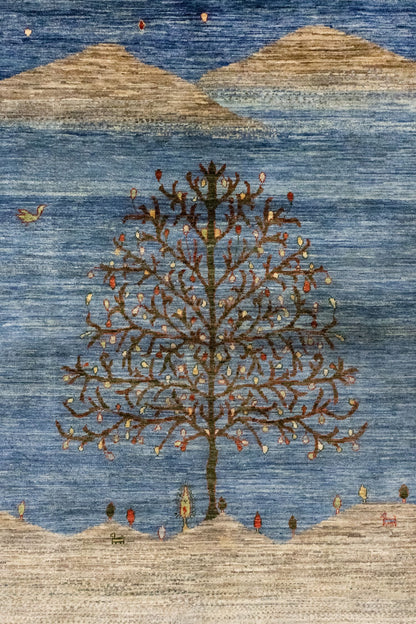 Landscape Gabbeh Handwoven Tribal Rug, J86079