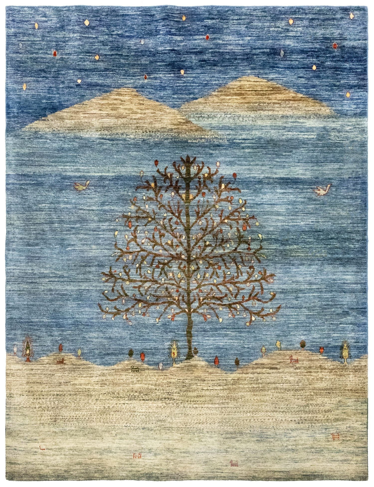 Landscape Gabbeh Handwoven Tribal Rug