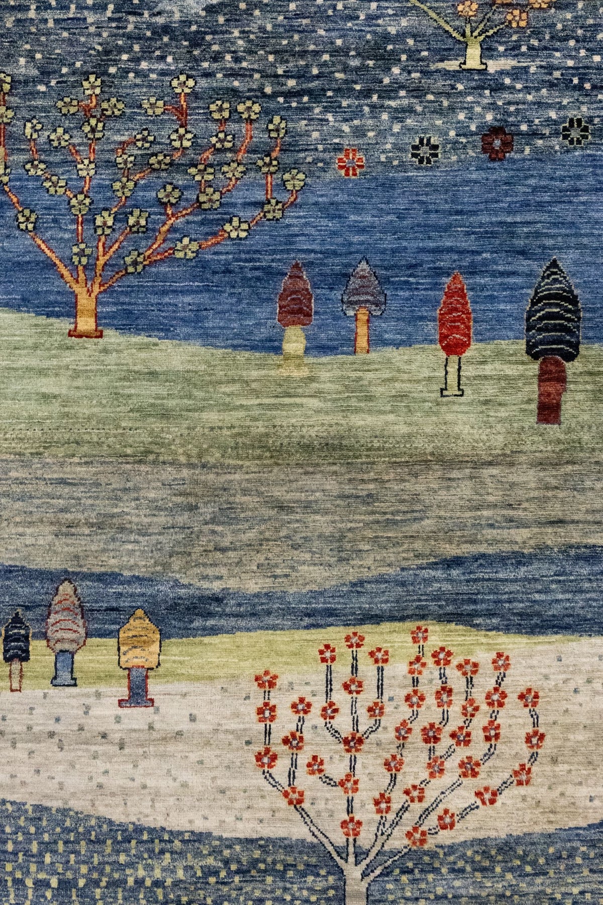 Landscape Gabbeh Handwoven Tribal Rug, J86091