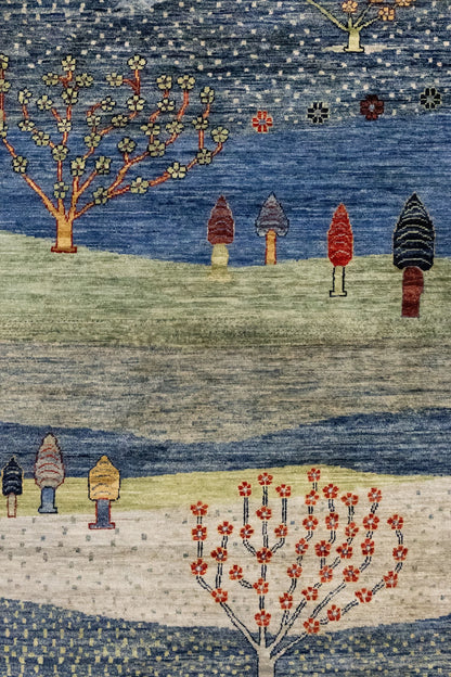 Landscape Gabbeh Handwoven Tribal Rug, J86091