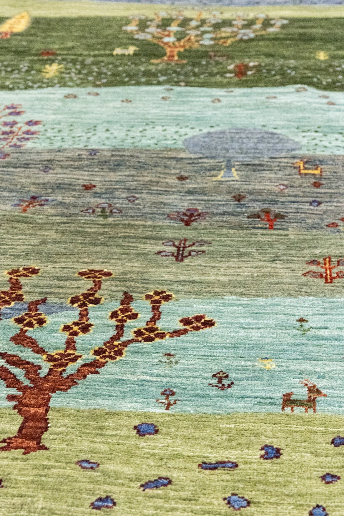 Landscape Gabbeh Handwoven Tribal Rug, J86104