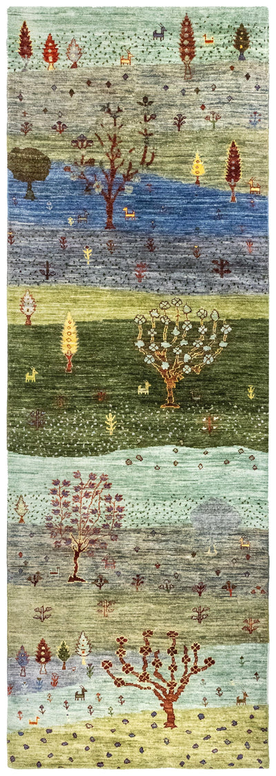 Landscape Gabbeh Handwoven Tribal Rug