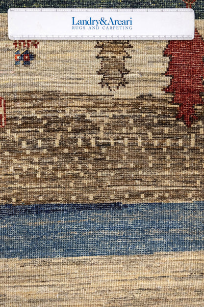 Landscape Gabbeh Handwoven Tribal Rug, J86213