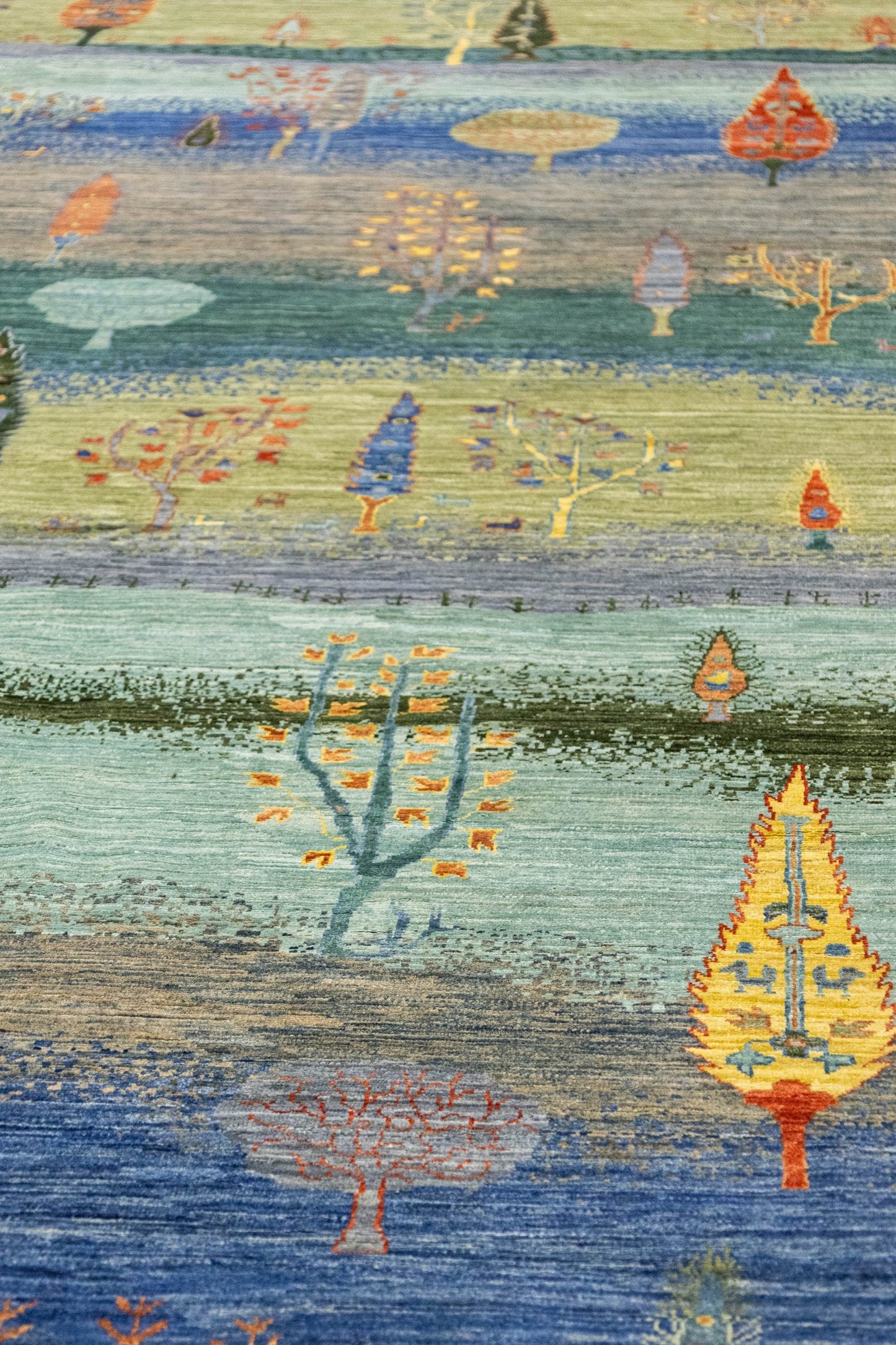 Landscape Gabbeh Handwoven Tribal Rug, J87454