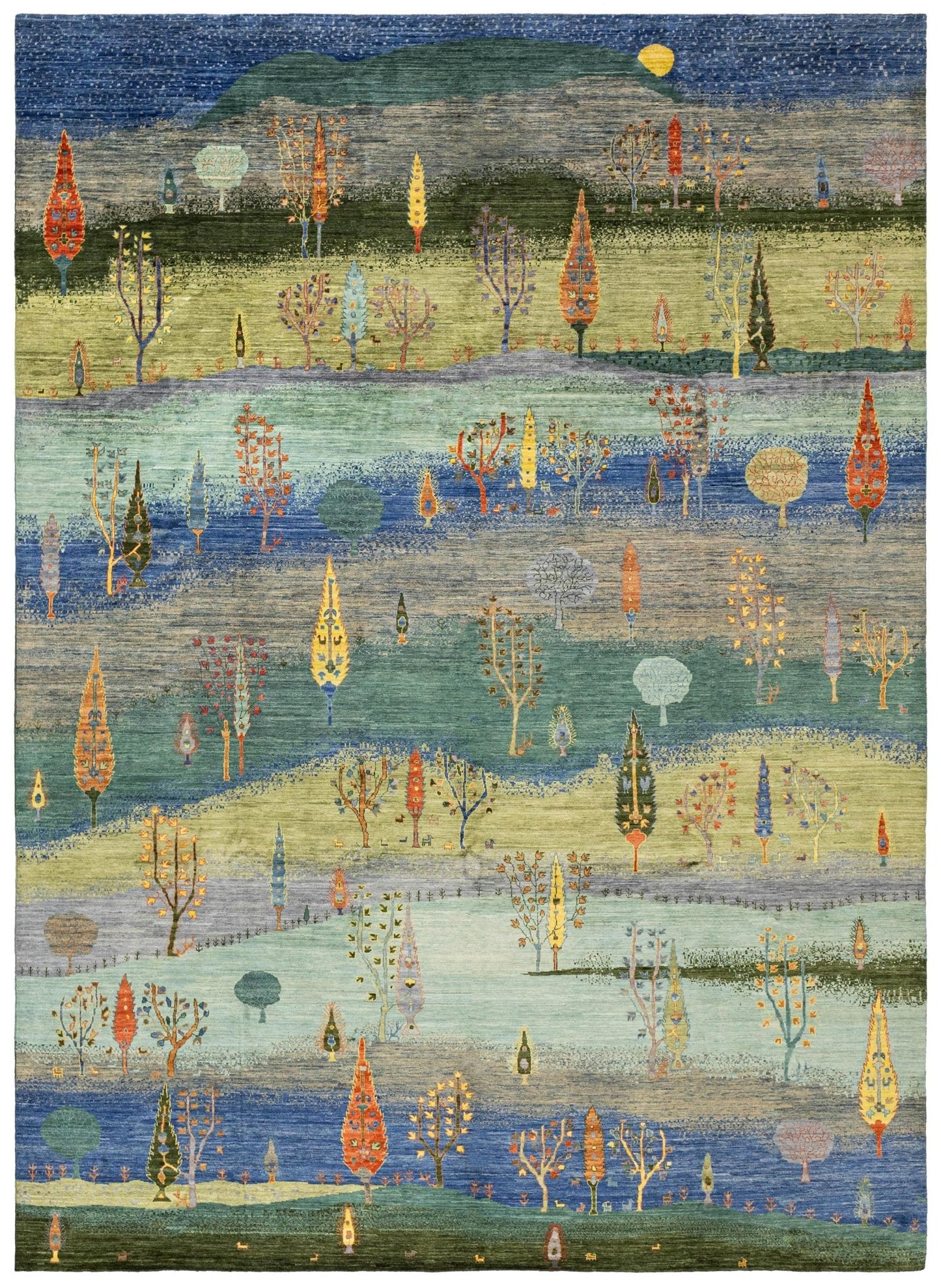  Landscape Gabbeh Handwoven Tribal Rug