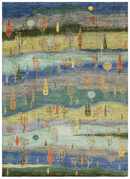 Landscape Gabbeh Handwoven Tribal Rug
