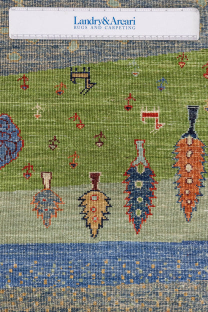 Landscape Gabbeh Handwoven Tribal Rug, J87457