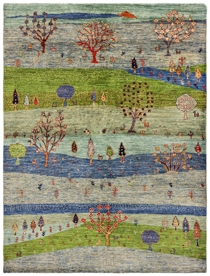  Landscape Gabbeh Handwoven Tribal Rug