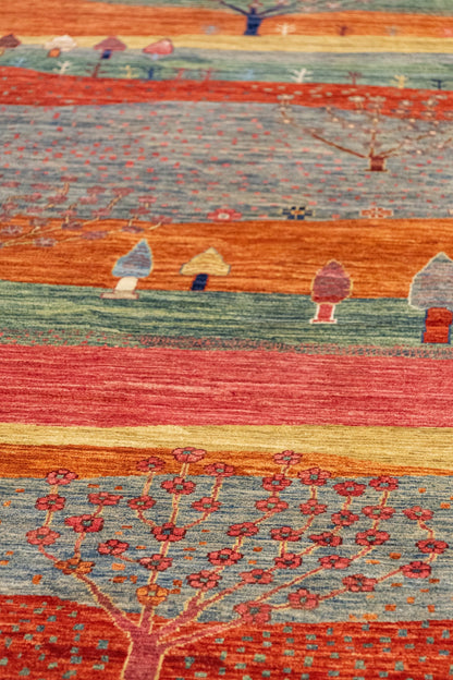 Landscape Gabbeh Handwoven Tribal Rug, J87460
