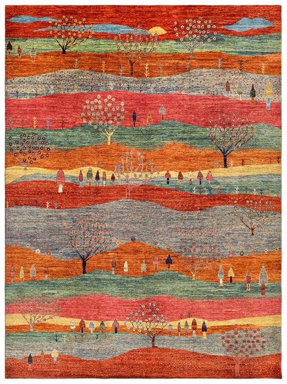  Landscape Gabbeh Handwoven Tribal Rug