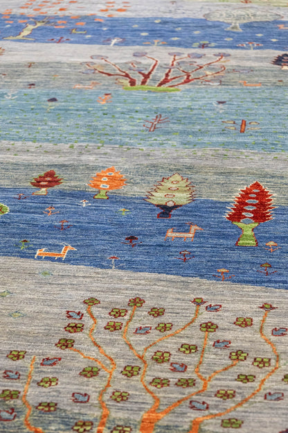 Landscape Gabbeh Handwoven Tribal Rug, J87491