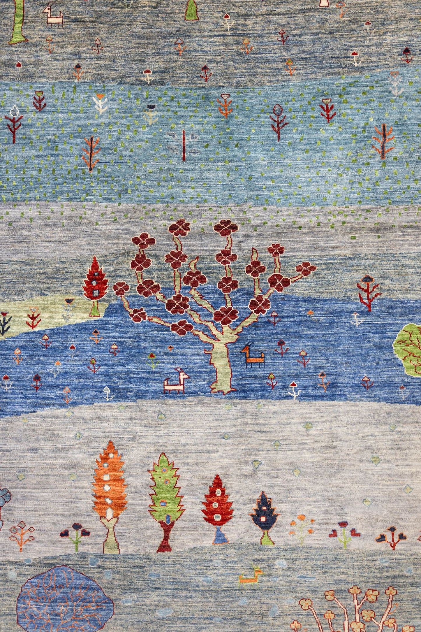 Landscape Gabbeh Handwoven Tribal Rug, J87491
