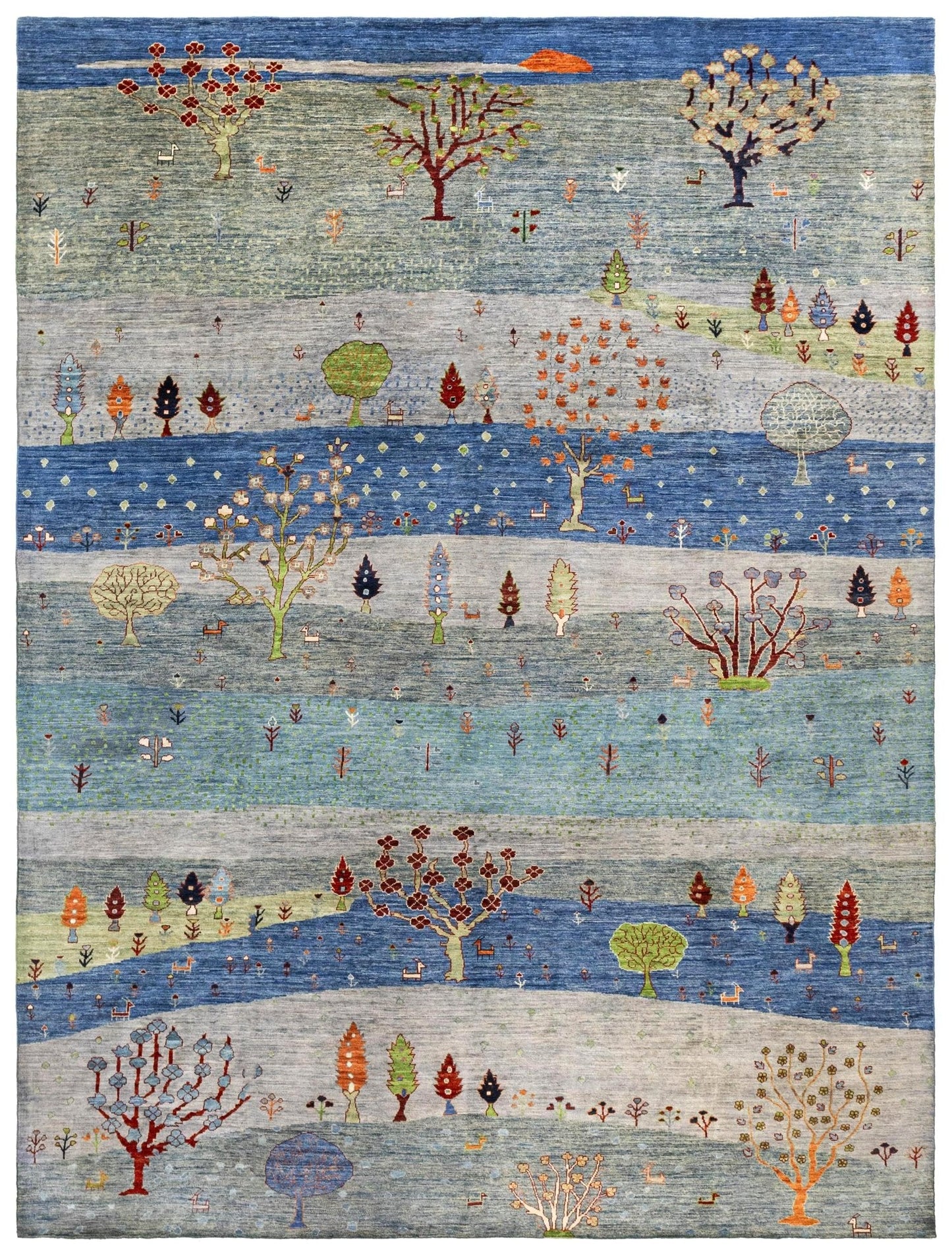  Landscape Gabbeh Handwoven Tribal Rug