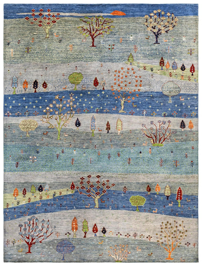  Landscape Gabbeh Handwoven Tribal Rug