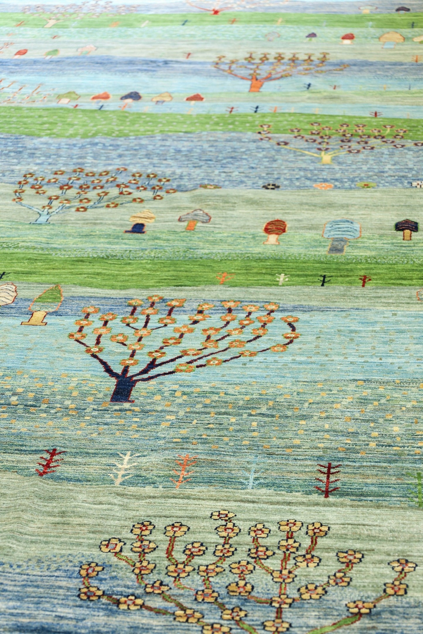 Landscape Handwoven Tribal Rug, J79743
