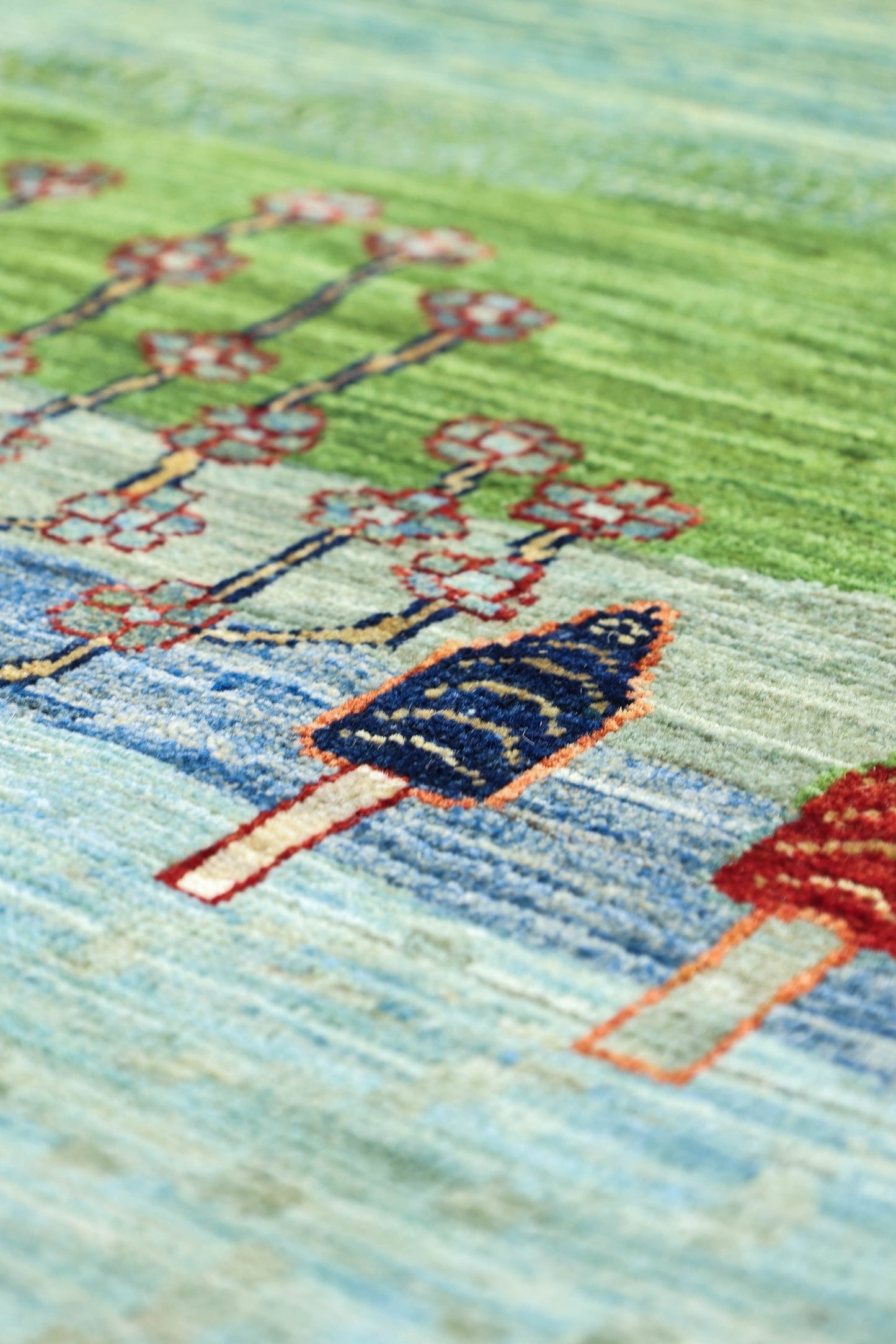 Landscape Handwoven Tribal Rug, J79743