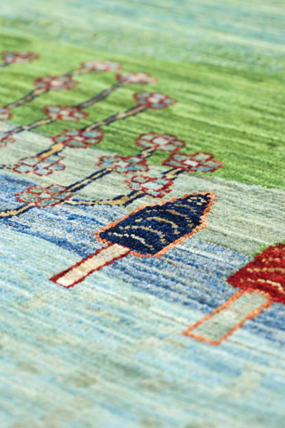Landscape Handwoven Tribal Rug, J79743