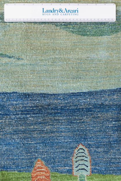 Landscape Handwoven Tribal Rug, J79743