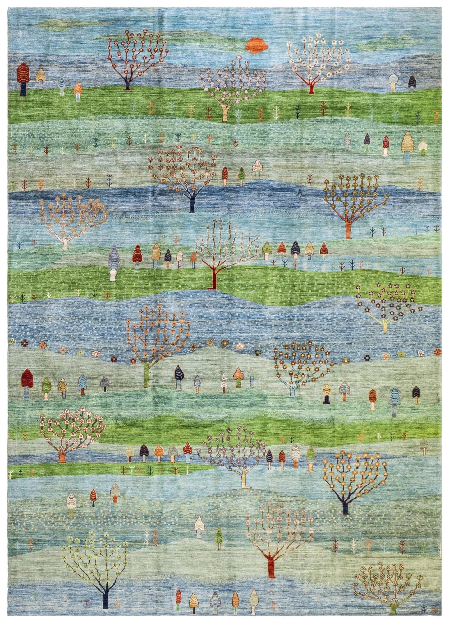 Landscape Handwoven Tribal Rug