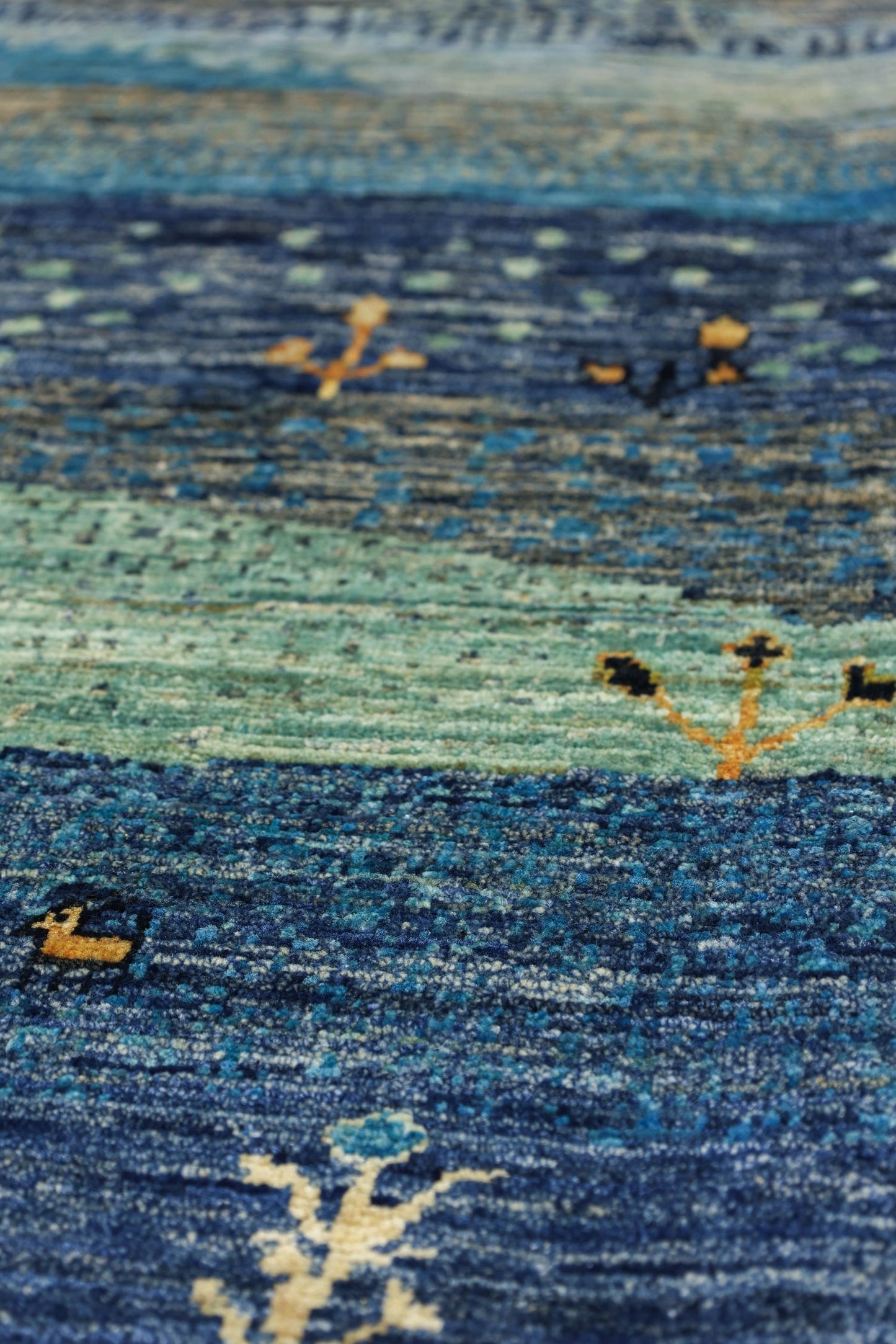 Landscape Gabbeh Handwoven Tribal Rug, J79651