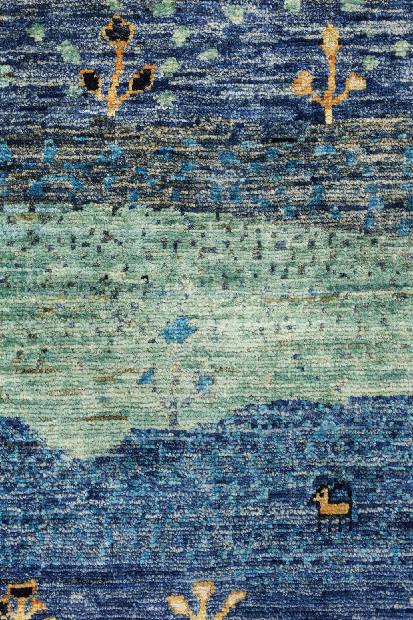 Landscape Gabbeh Handwoven Tribal Rug, J79651