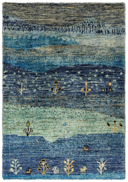 Landscape Gabbeh Handwoven Tribal Rug