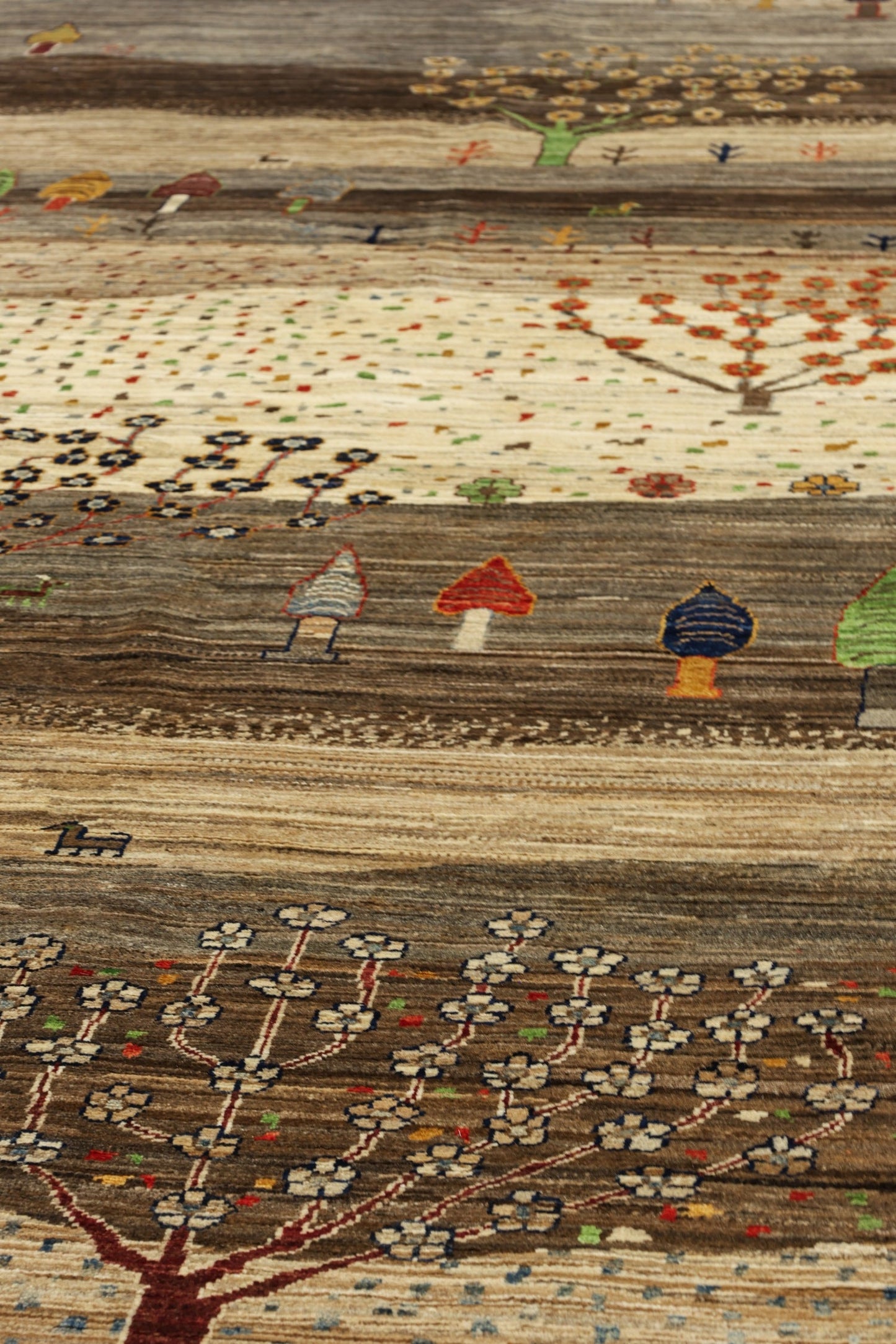 Landscape Gabbeh Handwoven Tribal Rug, J81015