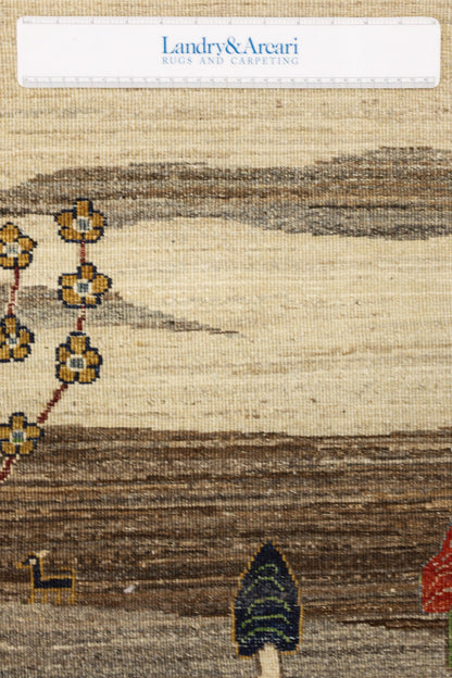 Landscape Gabbeh Handwoven Tribal Rug, J81015