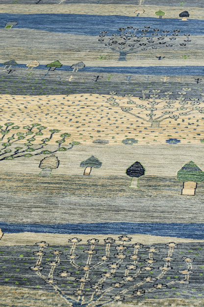 Landscape Gabbeh Handwoven Tribal Rug, J81020