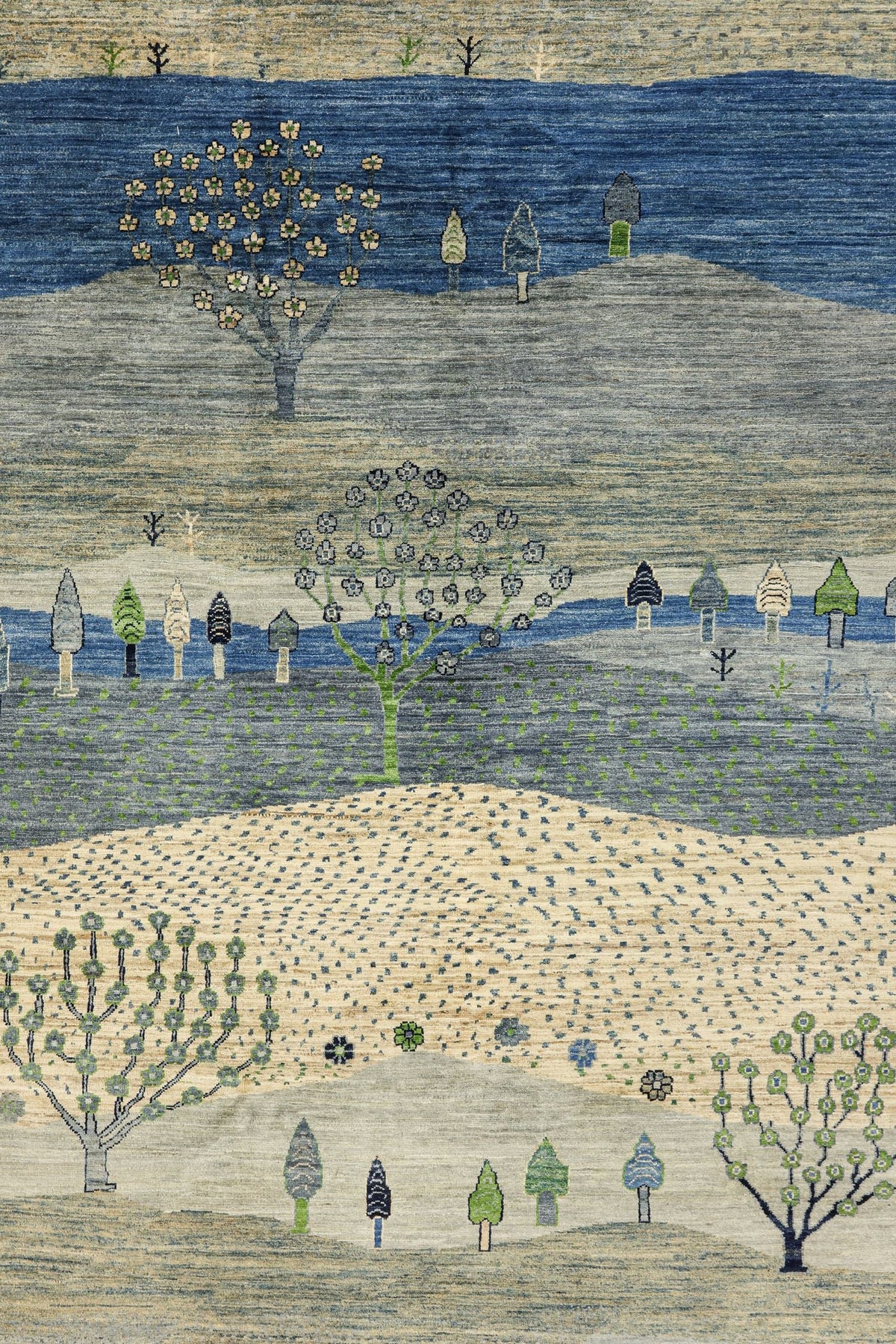 Landscape Gabbeh Handwoven Tribal Rug, J81020