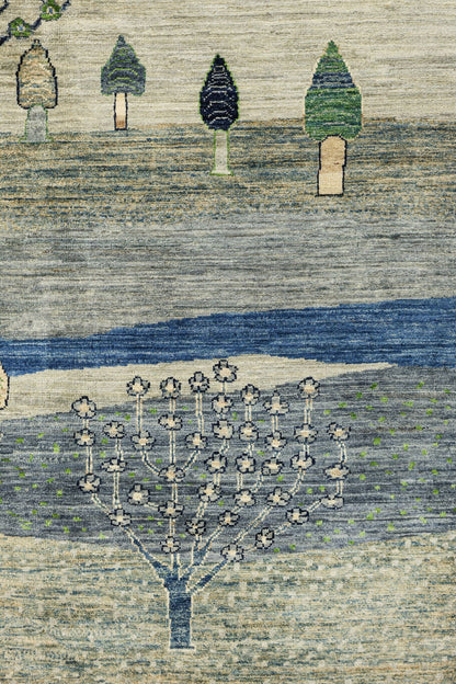 Landscape Gabbeh Handwoven Tribal Rug, J81020