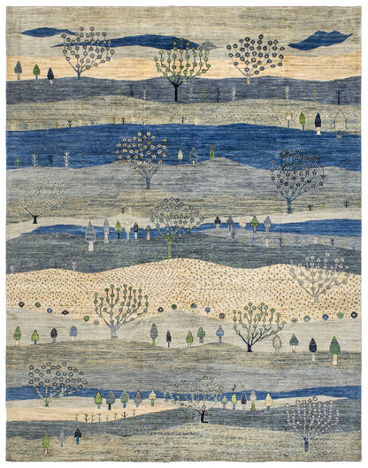 Landscape Gabbeh Handwoven Tribal Rug