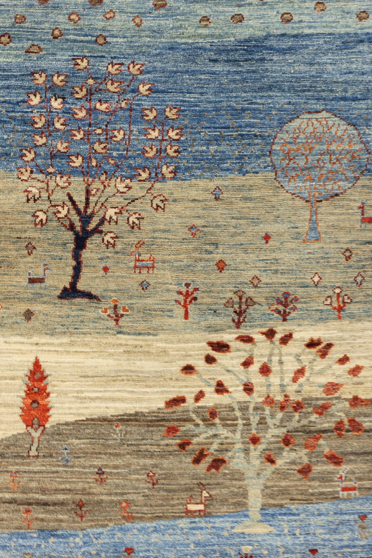 Landscape Gabbeh Handwoven Tribal Rug, J81027