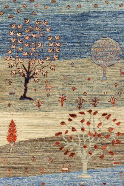 Landscape Gabbeh Handwoven Tribal Rug, J81027