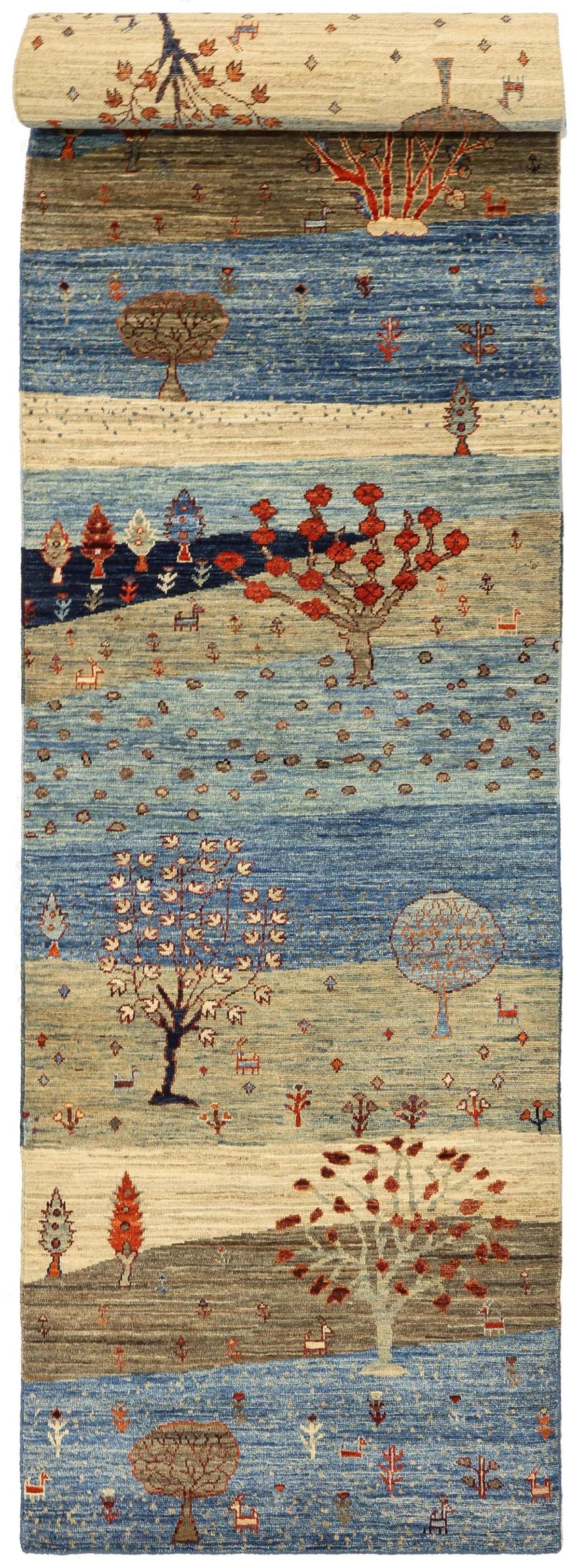 Landscape Gabbeh Handwoven Tribal Rug