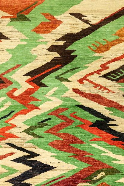 Last Hurrah Handwoven Tribal Rug, J79547