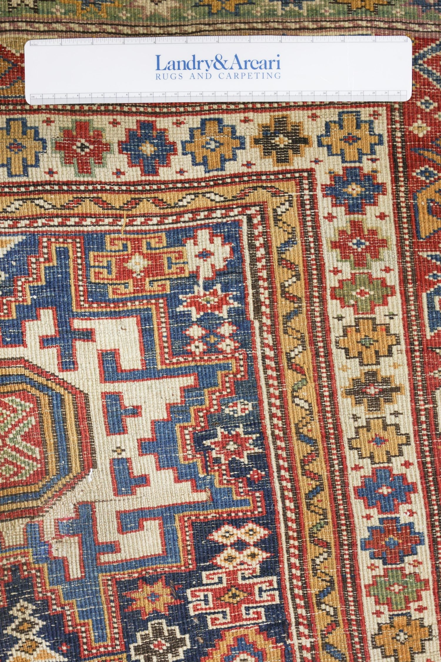 Antique Lesghi Star Handwoven Tribal Rug | Landry & Arcari