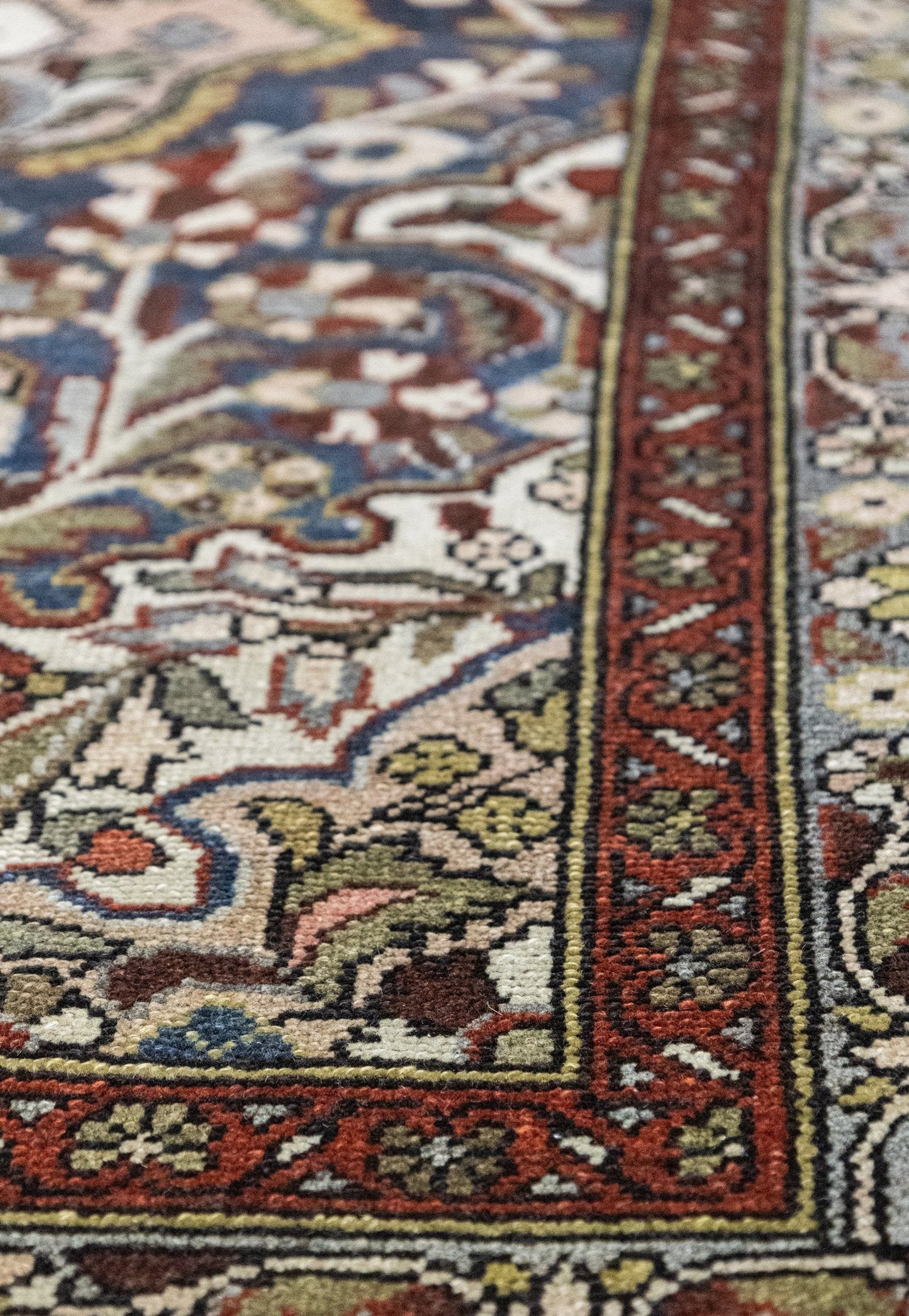 Vintage Lilihan Handwoven Tribal Rug, J75311
