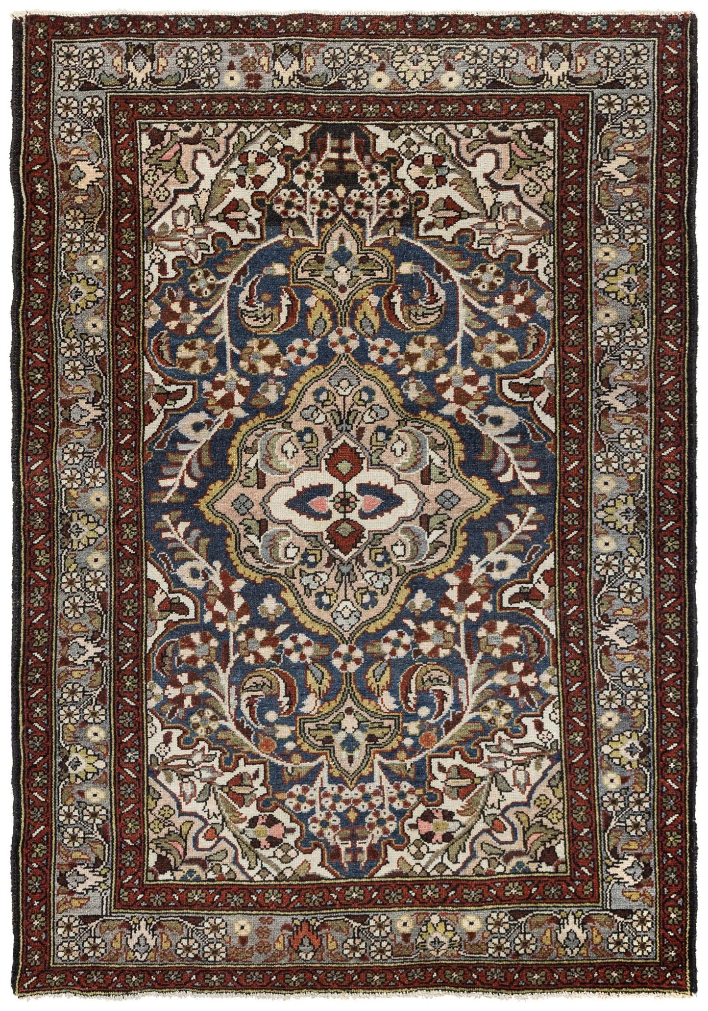 Vintage Lilihan Handwoven Tribal Rug