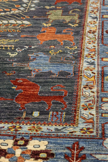 Lion Bakshaish Handwoven Tribal Rug, J81345