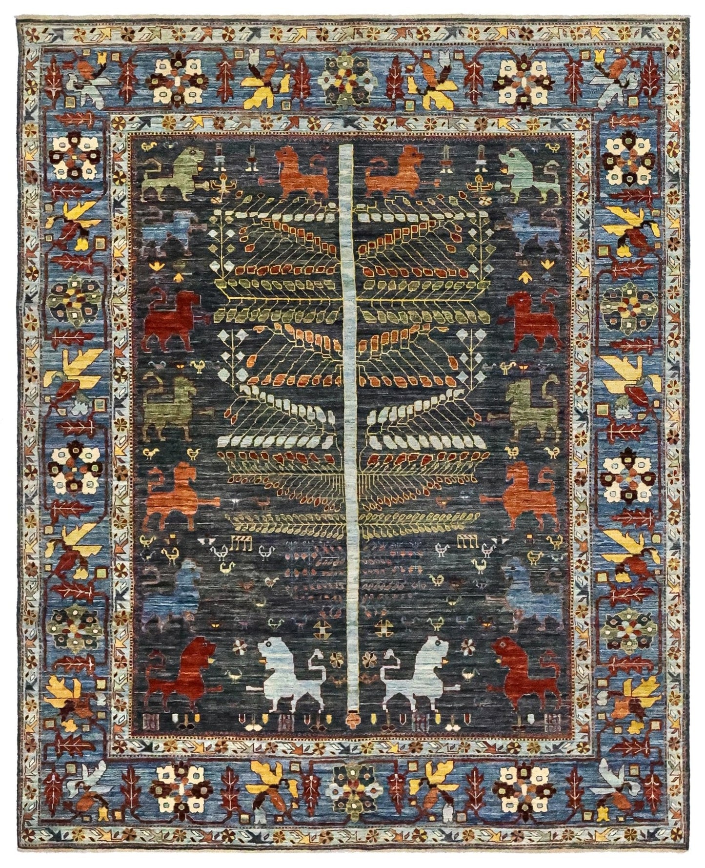 Lion Bakshaish Handwoven Tribal Rug
