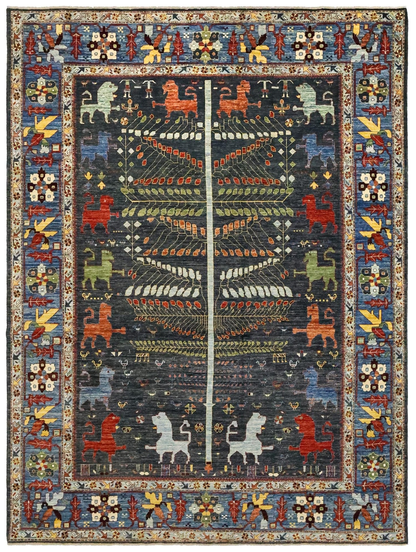 Lion Bakshaish Handwoven Tribal Rug