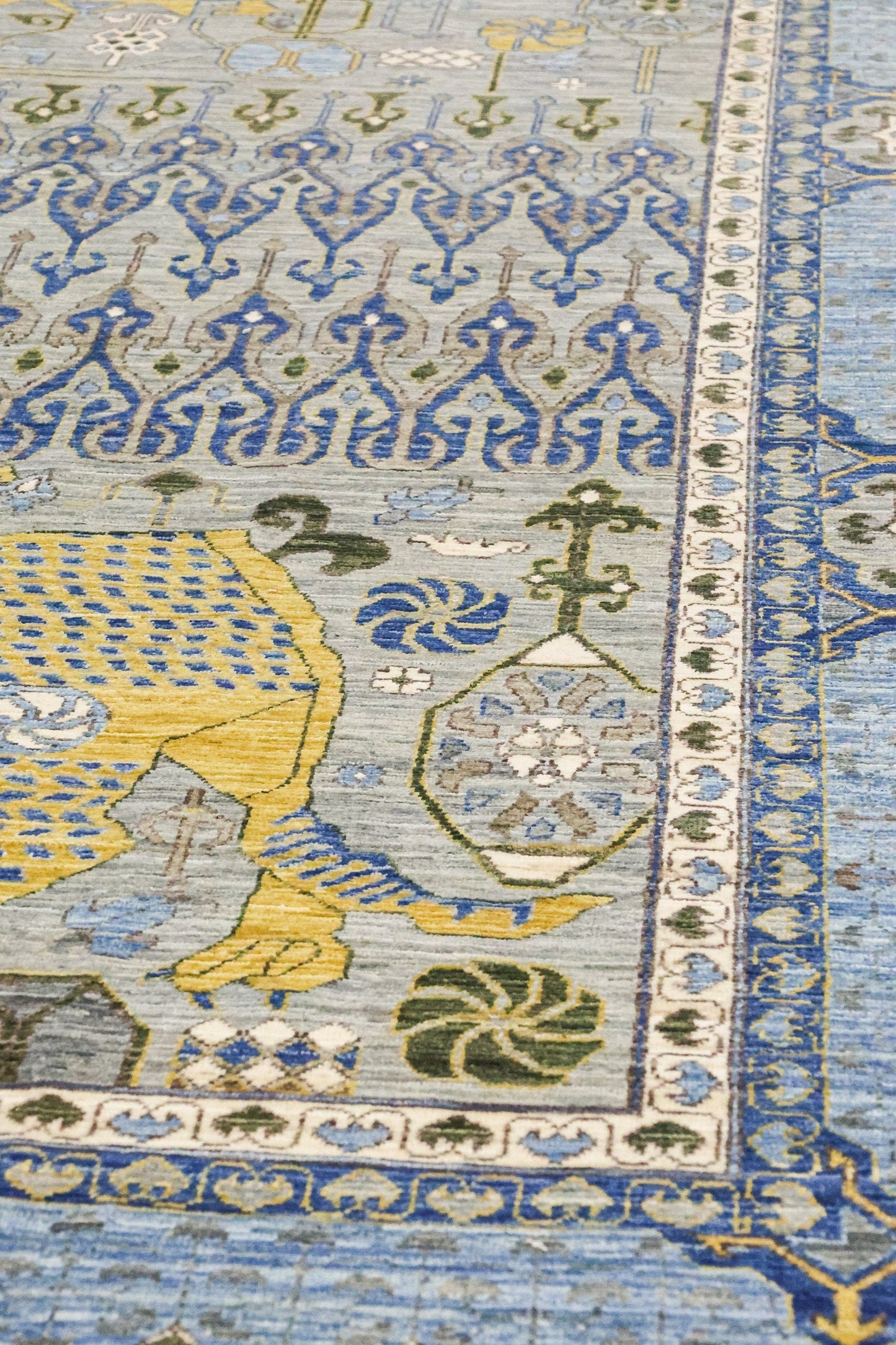 Lion Mamluk Handwoven Tribal Rug, J81382