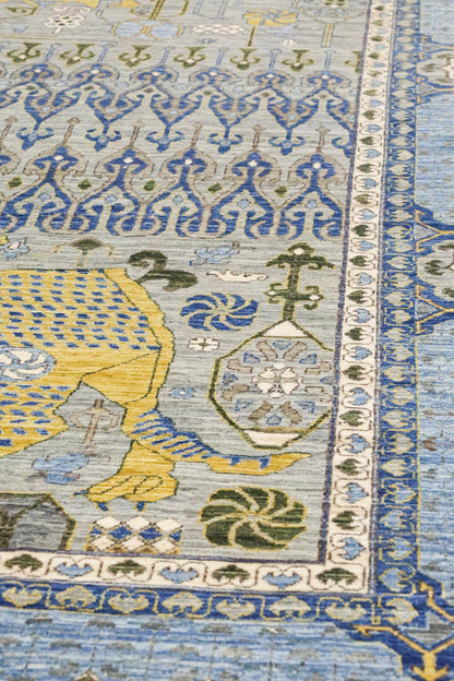 Lion Mamluk Handwoven Tribal Rug, J81382