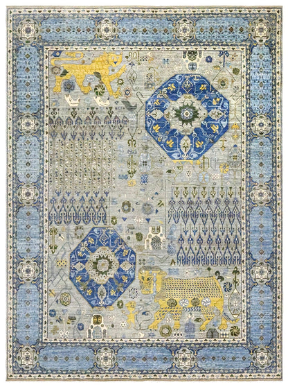 Lion Mamluk Handwoven Tribal Rug