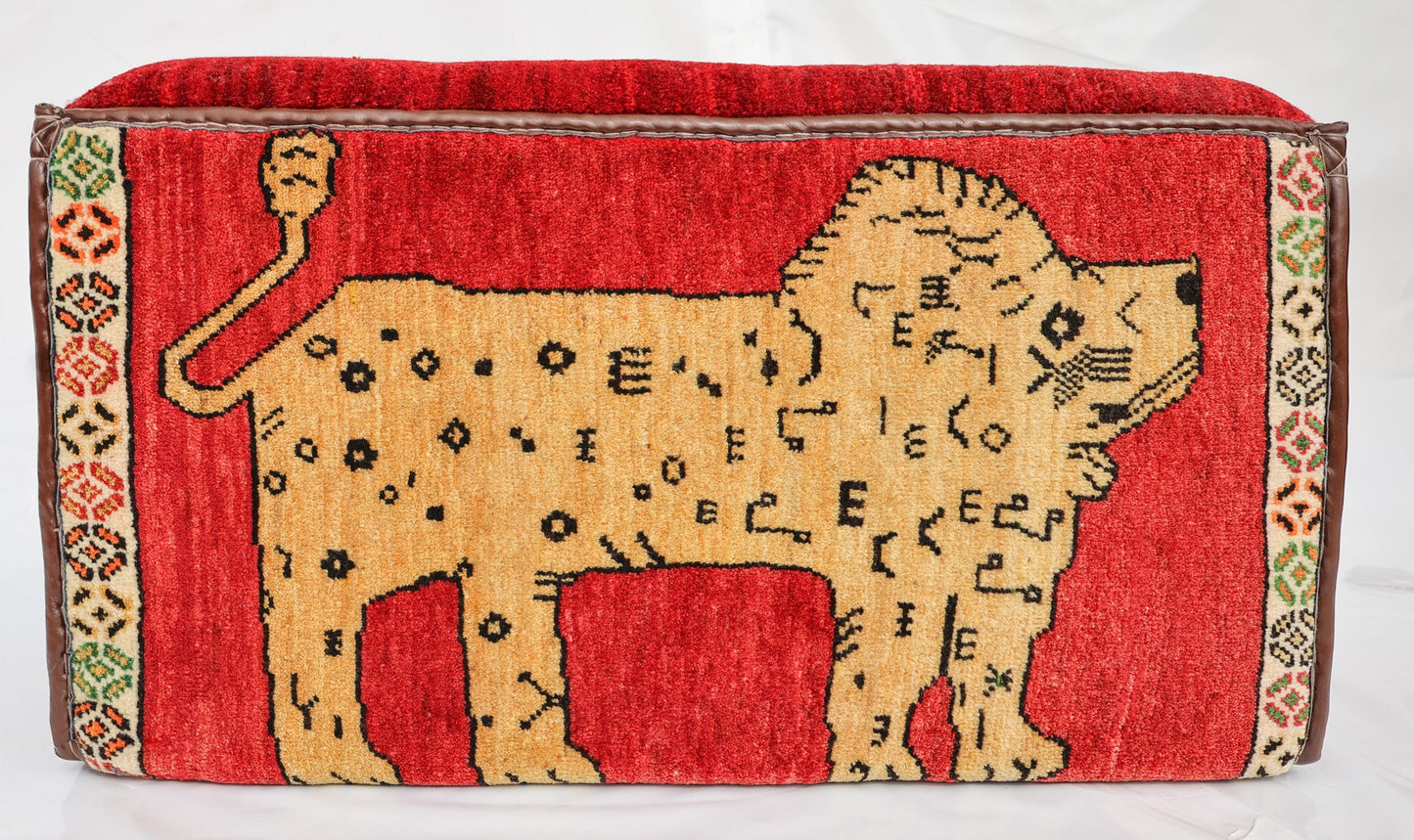 Lion Gabbeh Tribal Ottoman, J75590