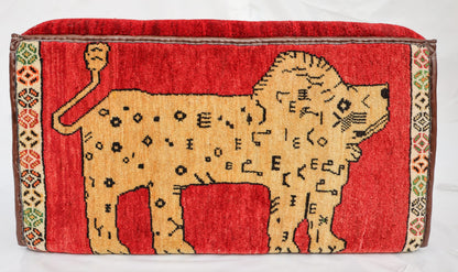 Lion Gabbeh Tribal Ottoman, J75590