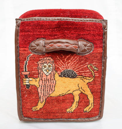 Lion Gabbeh Tribal Ottoman, J75590
